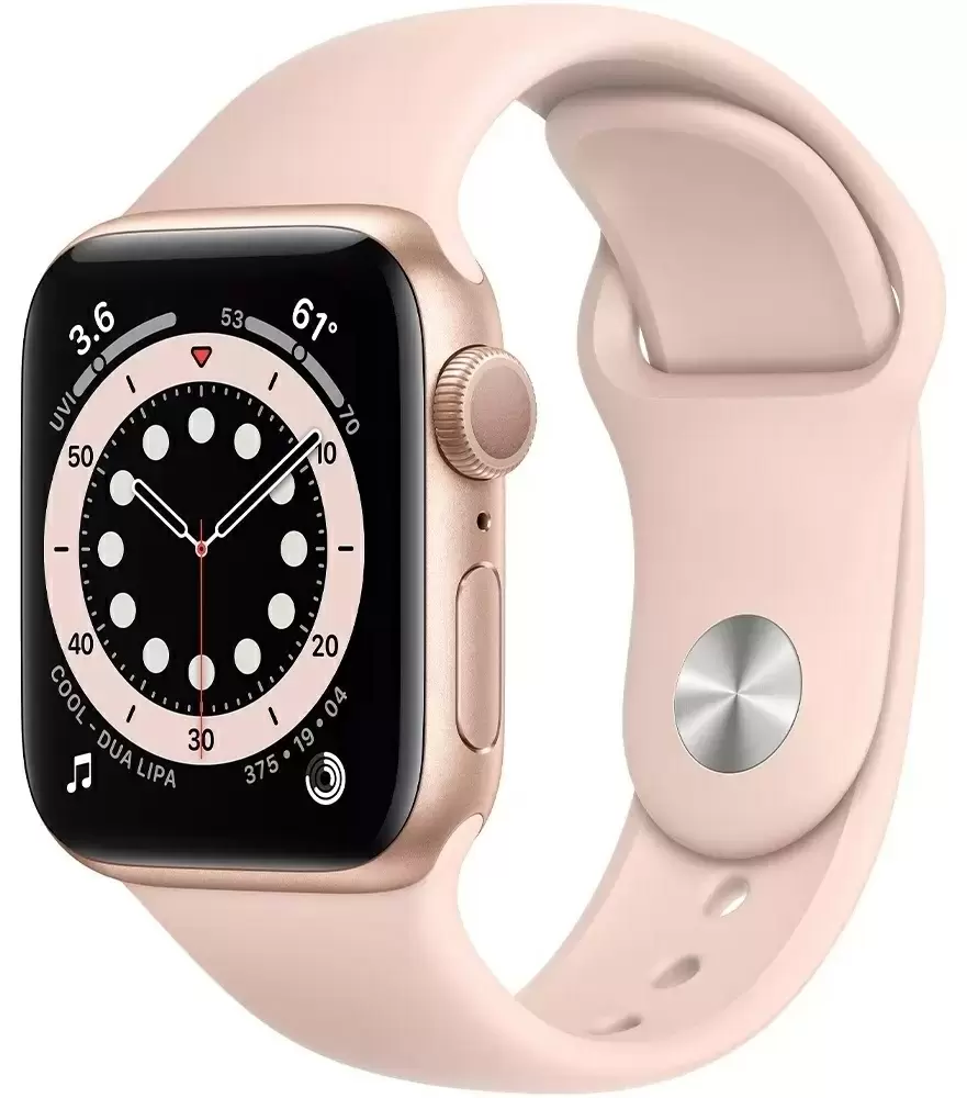 Умные часы Apple Watch Series 6 40mm, корпус из алюминия золотого цвета, спортивный ремешок