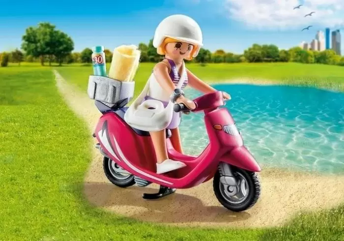 Set jucării Playmobil Beachgoer with Scooter