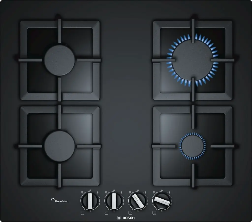 Газовая панель Bosch PPP6A6B20, черный