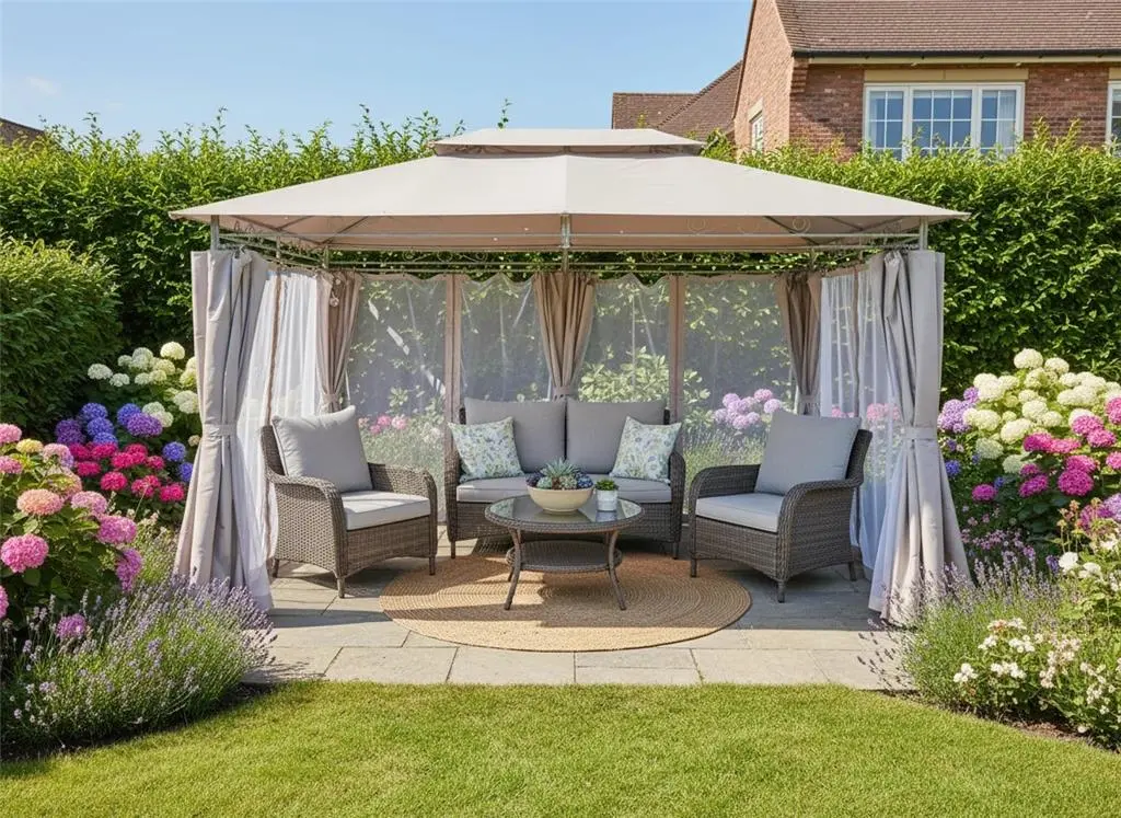 Pavilion de grădină GardenLine TUN0372 3x4x2.65m, bej