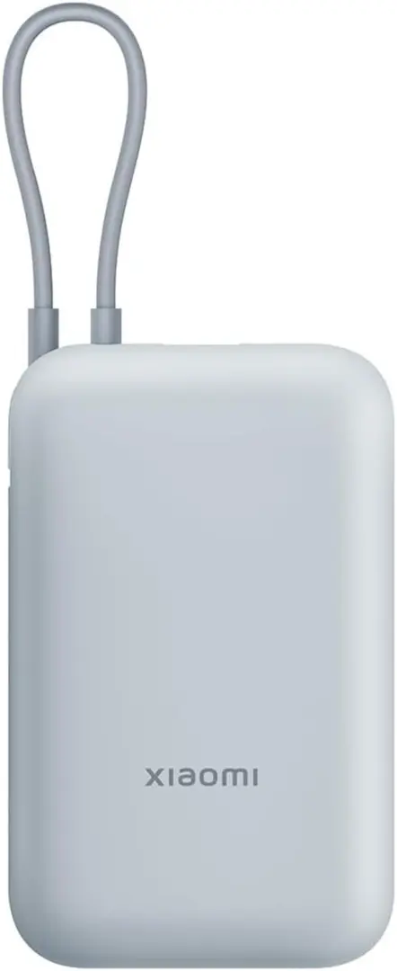 Acumulator extern Xiaomi Ice Blue GL Integrated Charging Cable Type-C, albastru deschis