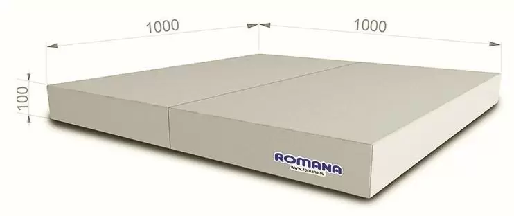 Мягкий щит (Мат) Romana 5.013.10 1x1.5x0.1м, серый