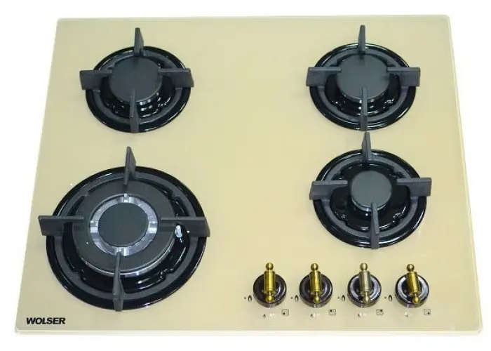 Plită incorporabilă cu gaz Wolser WL-6400 GT IC R, cremă