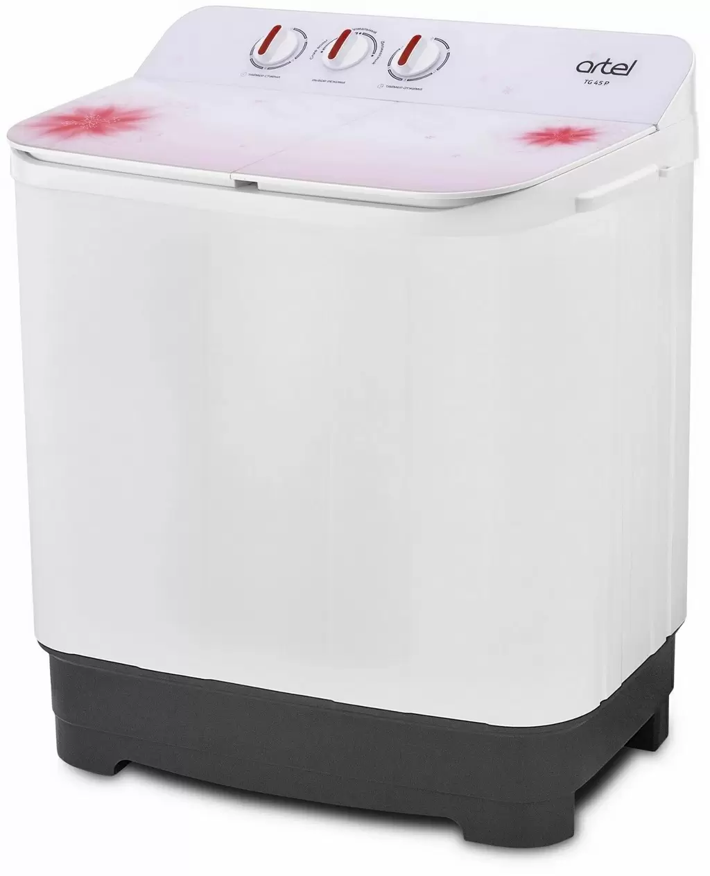 Maşină de spălat rufe Artel TG 45, alb/roșu