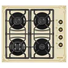 Plită incorporabilă cu gaz Wolser WL-F 6401 GT IC Rustic, fildeș
