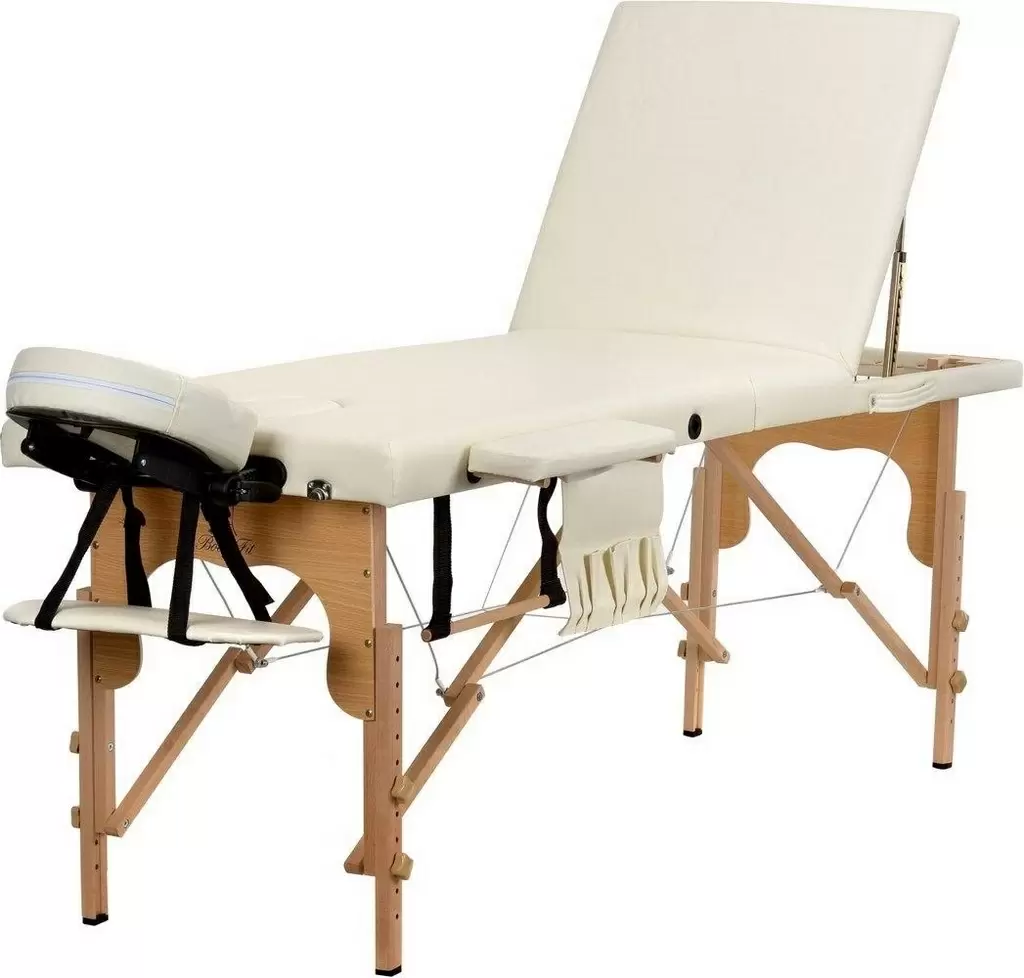 Masă pentru masaj cu 3 secţiuni BodyFit 455, alb
