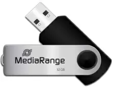 Flash USB MediaRange MR911 32GB, negru/argintiu