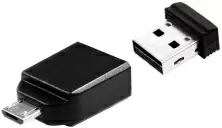 USB-флешка Verbatim Nano USB with Micro USB 64ГБ, черный
