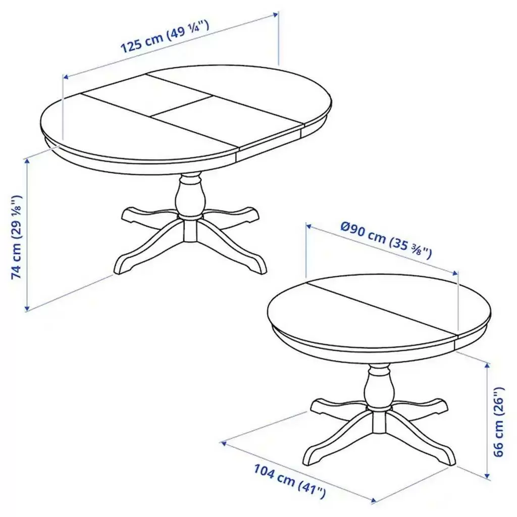 Стол IKEA Ingatorp 90x125см, белый