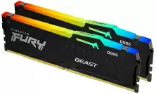 Оперативная память Kingston Fury Beast RGB 64GB (2x32GB) DDR5-5600MHz, CL36-38-38, 1.25V