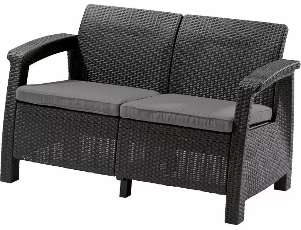 Садовый диван Keter Corfu II Love Seat, графит