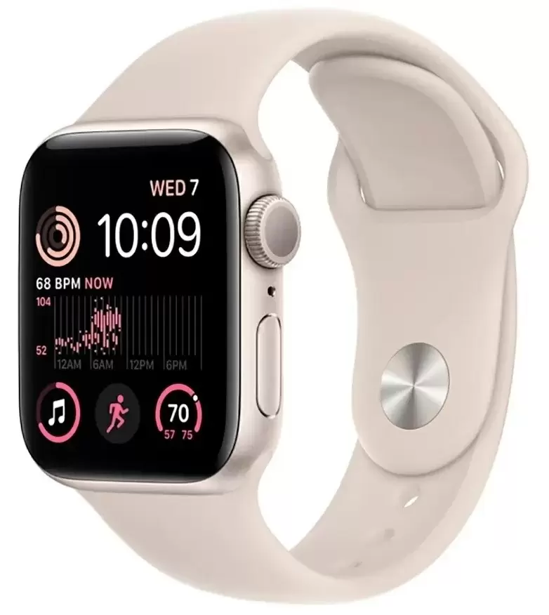 Умные часы Apple Watch SE 44mm, корпус из алюминия, спортивный ремешок сияющая звезда