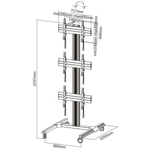 Suport TV de podea Reflecta 55T 45-55"