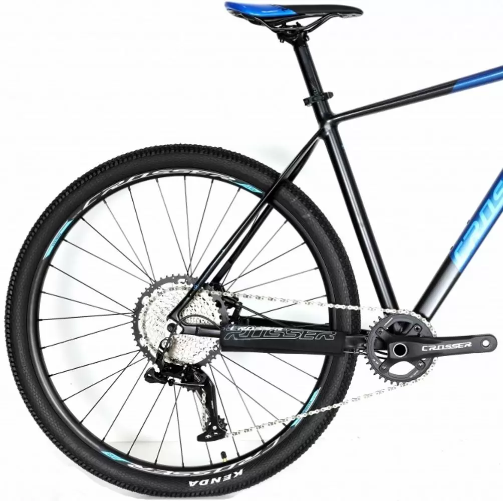 Bicicletă Crosser MT-041 21S, negru/albastru