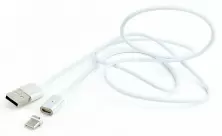 Cablu USB Cablexpert CC-USB2-AMUCMM-1M, alb