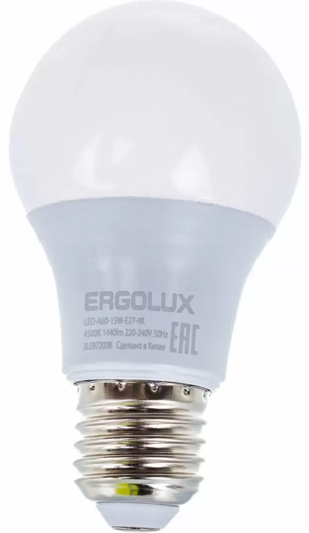 Bec Ergolux LED-A60-15W-E27-4K, alb