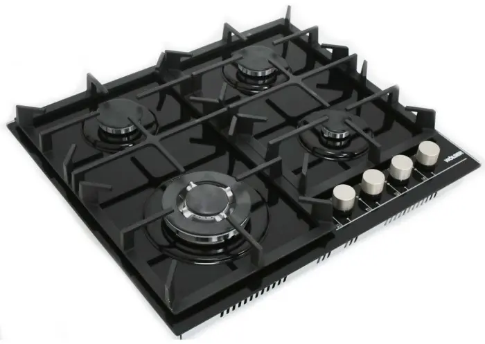 Plită incorporabilă cu gaz Wolser WL-KF 6400 Glass FFD, negru
