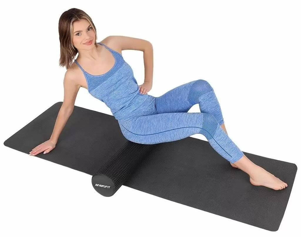 Role pentru masaj Enero Roller Fitness Yoga 15x60cm, negru