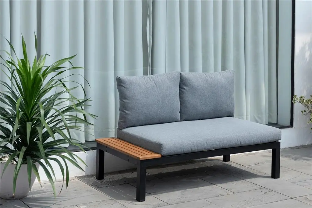Set mobilă de grădină GardenLine WIM9841KPL, negru/lemn pe tehnoparc.md Set mobilă de grădină GardenLine WIM9841KPL, negru/lemn