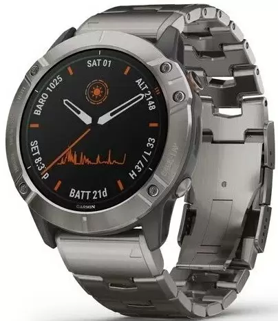 Умные часы Garmin Fenix 6X Pro Solar Edition Titanium