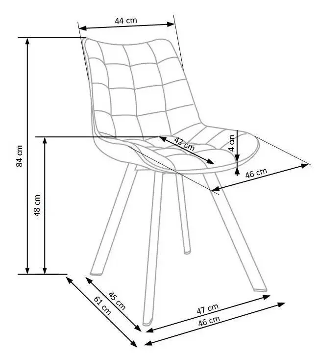 Scaun Halmar K-332, negru/albastru