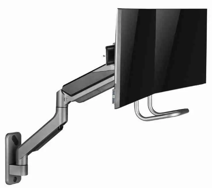 Suport pentru monitor Gembird MA-WA2-02, argintiu/negru pe tehnoparc.md Suport pentru monitor Gembird MA-WA2-02, argintiu/negru