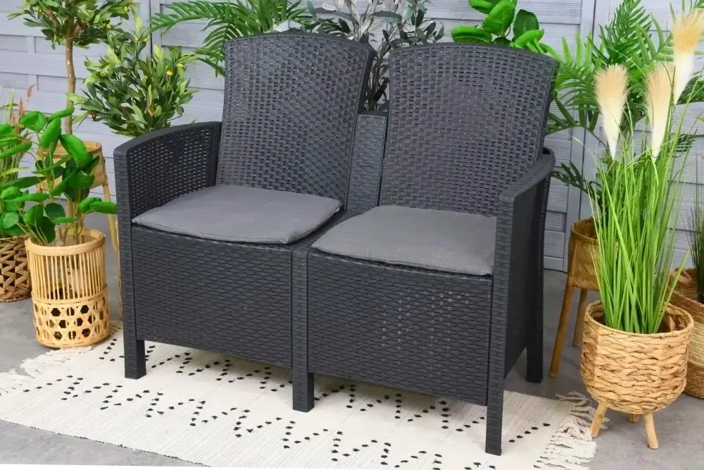 Set mobilă de grădină Bica Lido 2 Storage, grafit