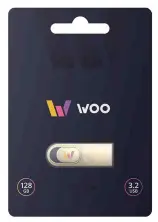 Flash USB WOO Chroma 128GB, argintiu