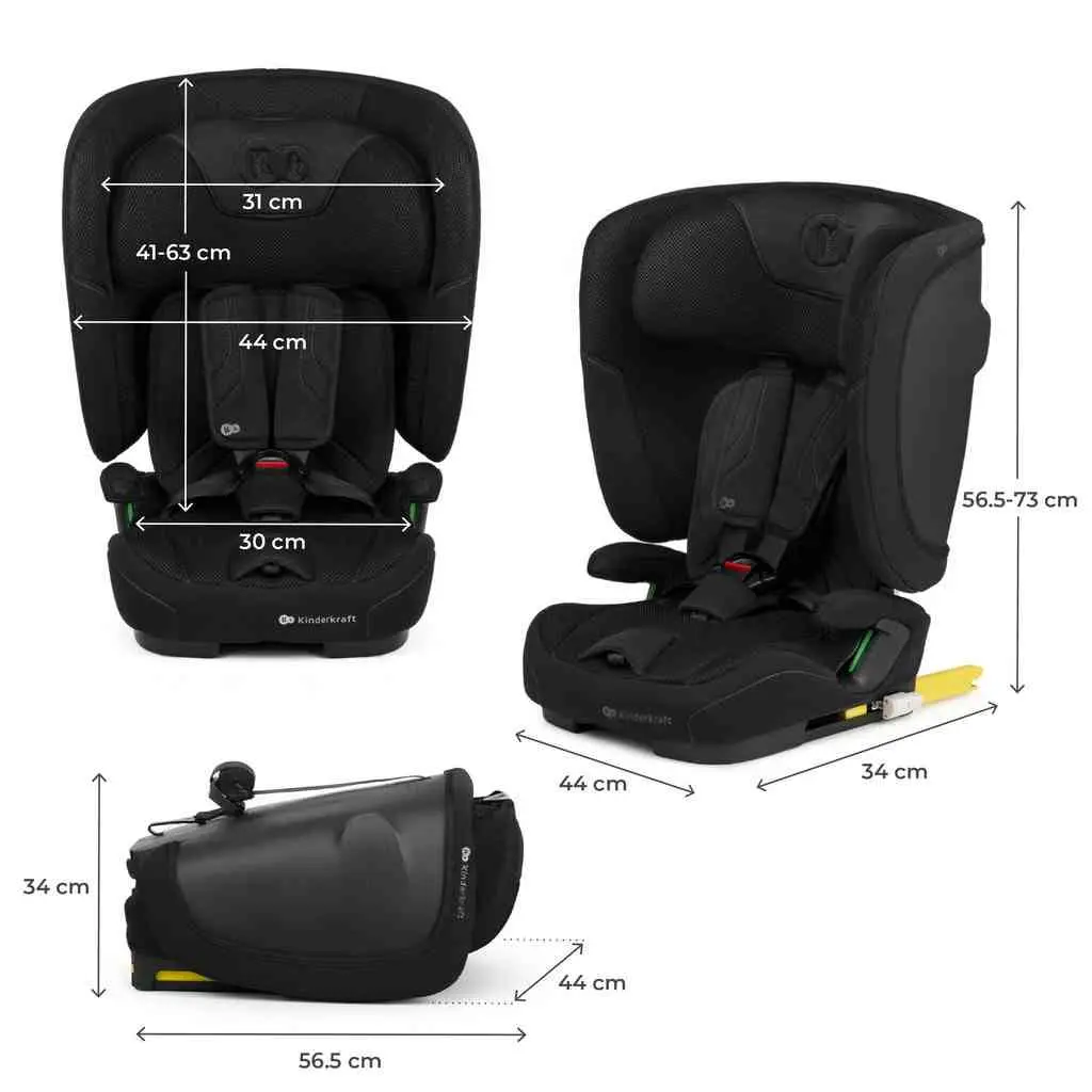 Детское автокресло KinderKraft Fix2Go i-Size, черный