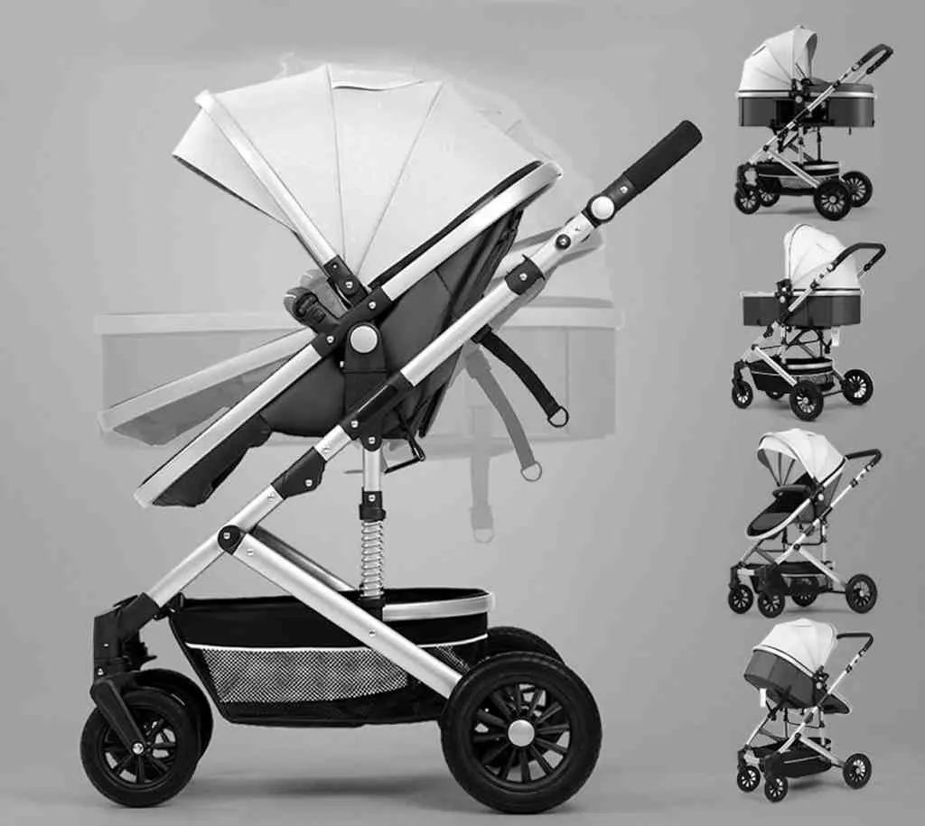 Коляска 4Play AT82, бежевый/золотой