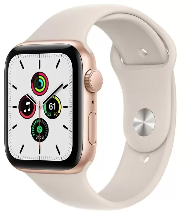 Умные часы Apple Watch SE 44mm, корпус из алюминия, спортивный ремешок сияющая звезда