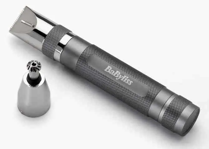 Aparat de tuns părul din nas/urechi Babyliss E116E, gri