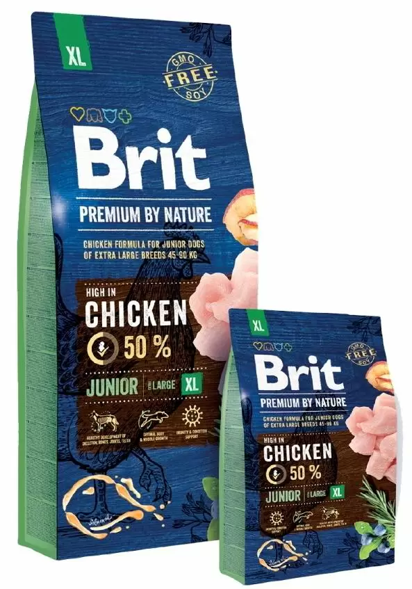 Hrană uscată pentru câini Brit Premium Junior XL Chicken 15kg