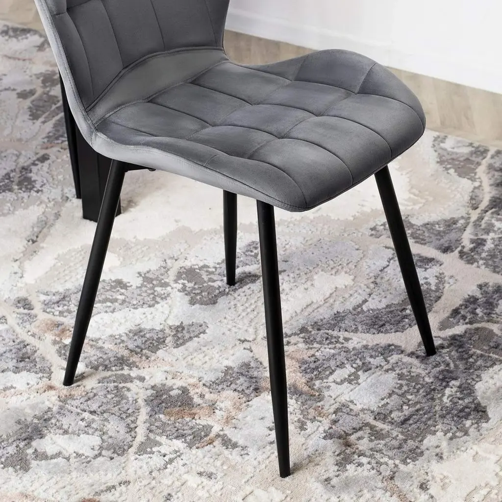 Scaun Mebel Elite Lucky, gri/negru