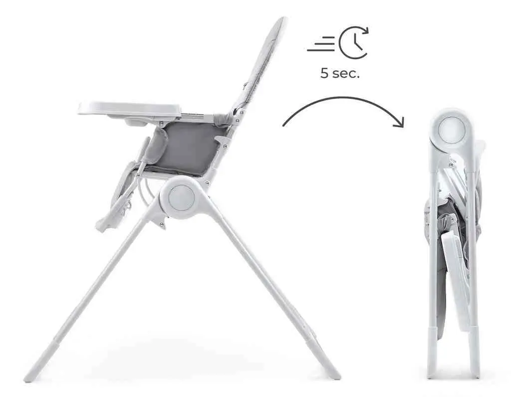Scaun de masă KinderKraft Binci, gri deschis