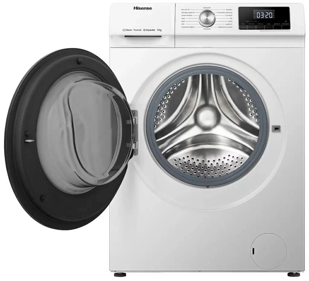 Maşină de spălat rufe Hisense WFQA8014EVJM, alb