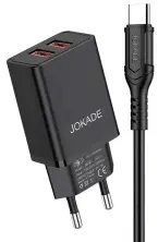 Зарядное устройство Jokade JB024 USB to Type-C, черный