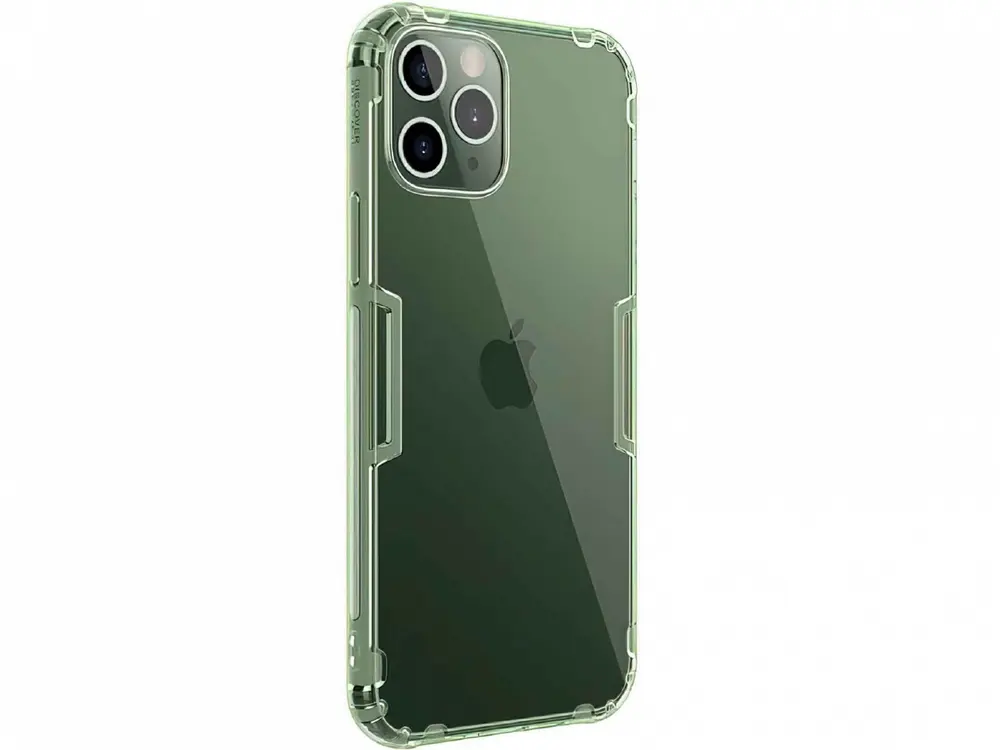 Чехол Nillkin iPhone 12/12 Pro Ultra thin TPU Nature, зеленый на tehnoparc.md Чехол Nillkin iPhone 12/12 Pro Ultra thin TPU Nature, зеленый