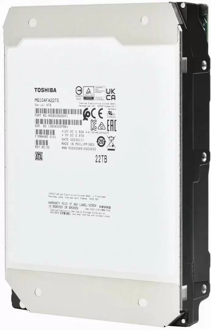 Disc rigid Toshiba MG Series 3.5" MG10AFA22TE, 22TB