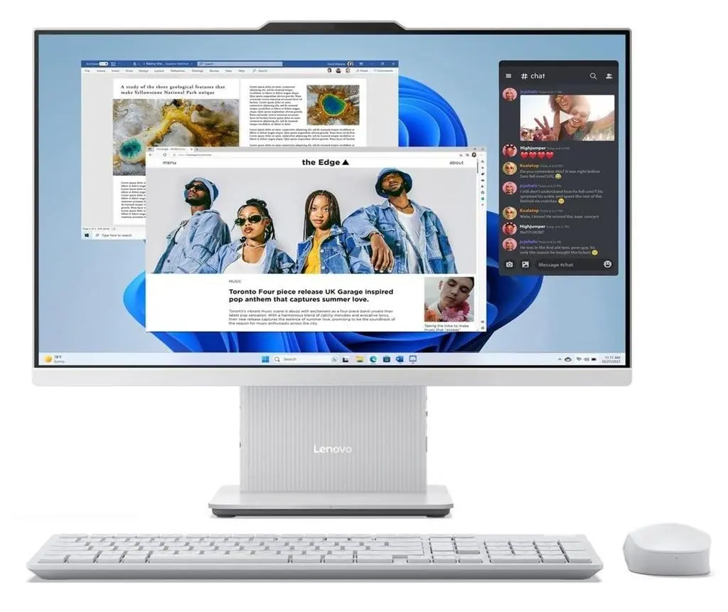 All-in-One Lenovo IdeaCentre 3 27ARR9 Cloud Grey R7 7735HS 16Gb 1Tb, gri