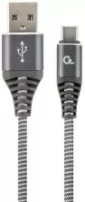 Cablu USB Gembird CC-USB2B-AMCM-2M-WB2, gri/alb