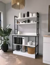 Etajeră Fabulous 5 Shelves 36x101cm, alb/negru
