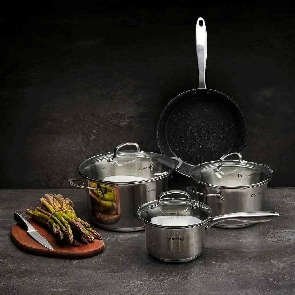 Set vase de gătit Starke Pro Sintesi 10pcs, inox