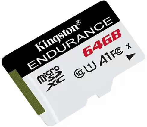 Карта памяти Kingston High Endurance microSD Class10 A1 UHS-I FC + SD Adapter, 64ГБ