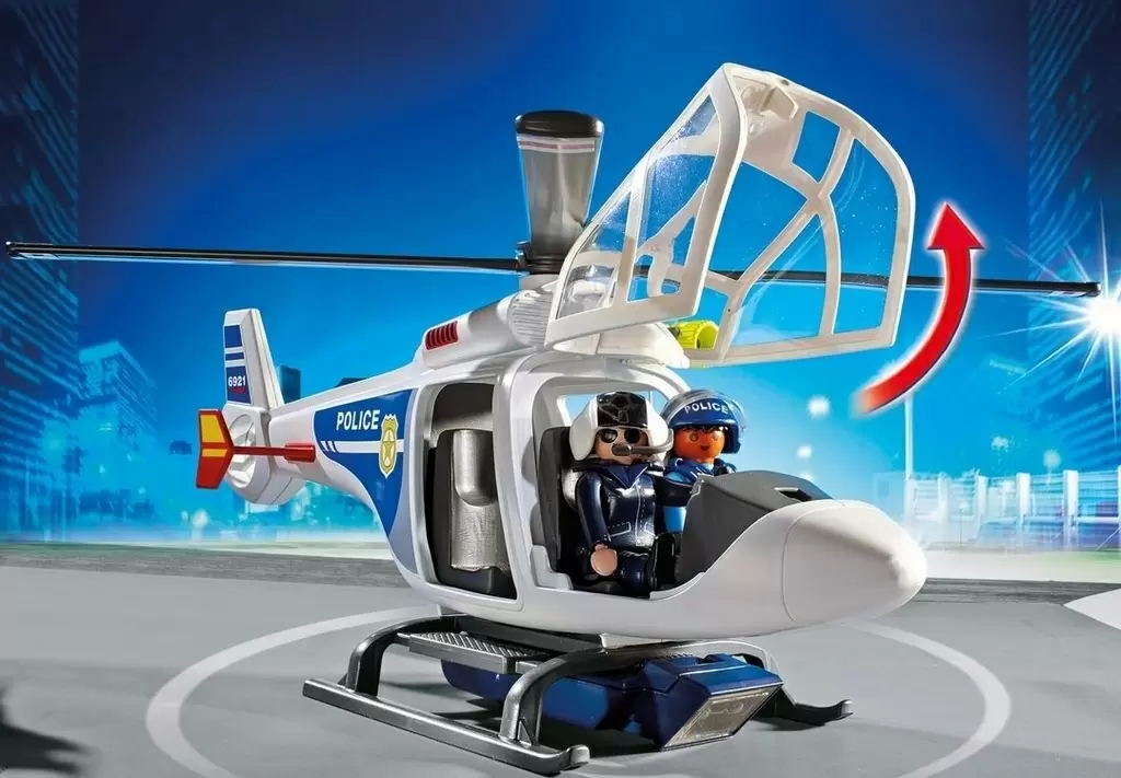 Игровой набор Playmobil Police Helicopter with LED Searchlight