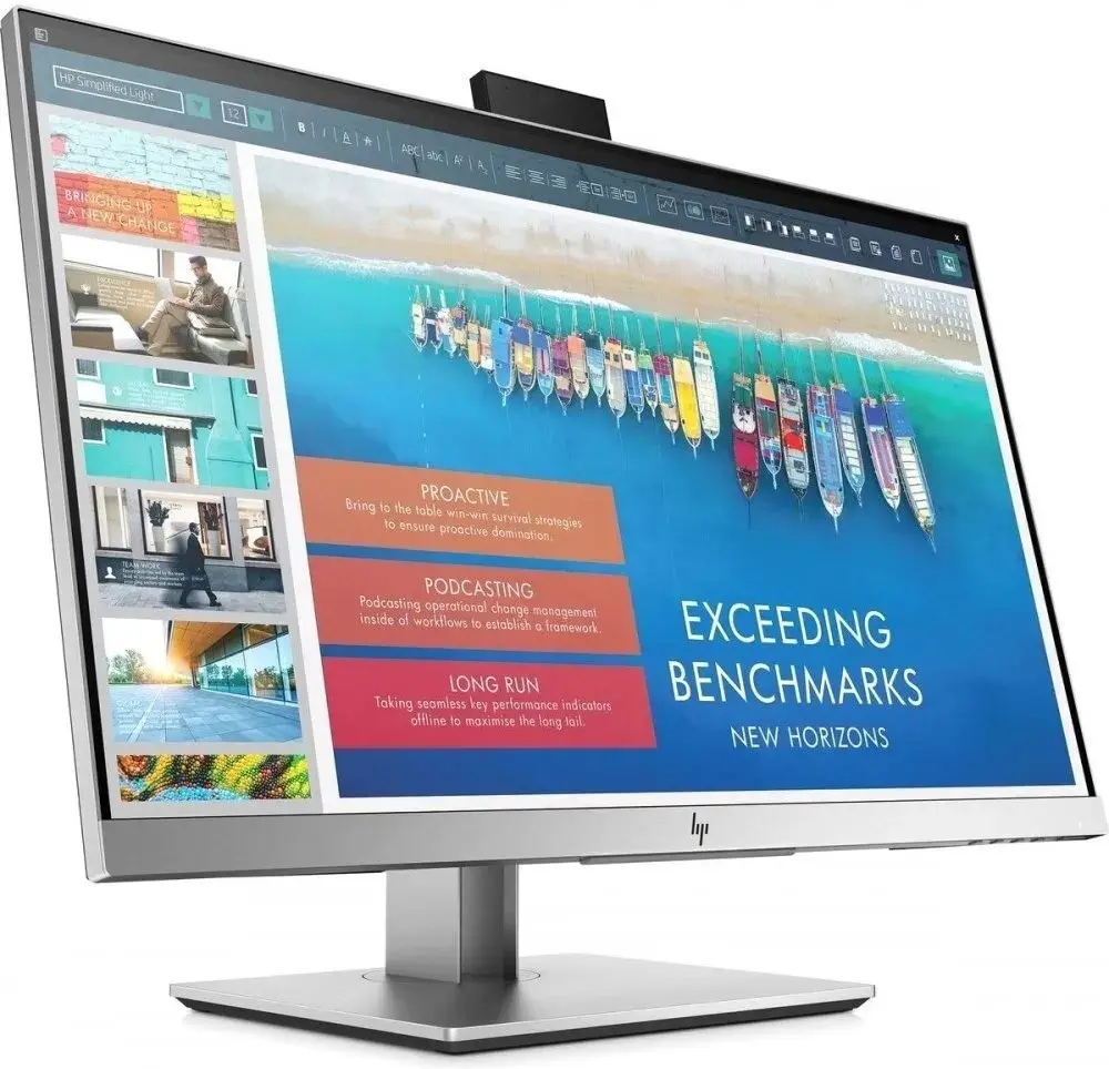 Монитор HP E243d, серебристый