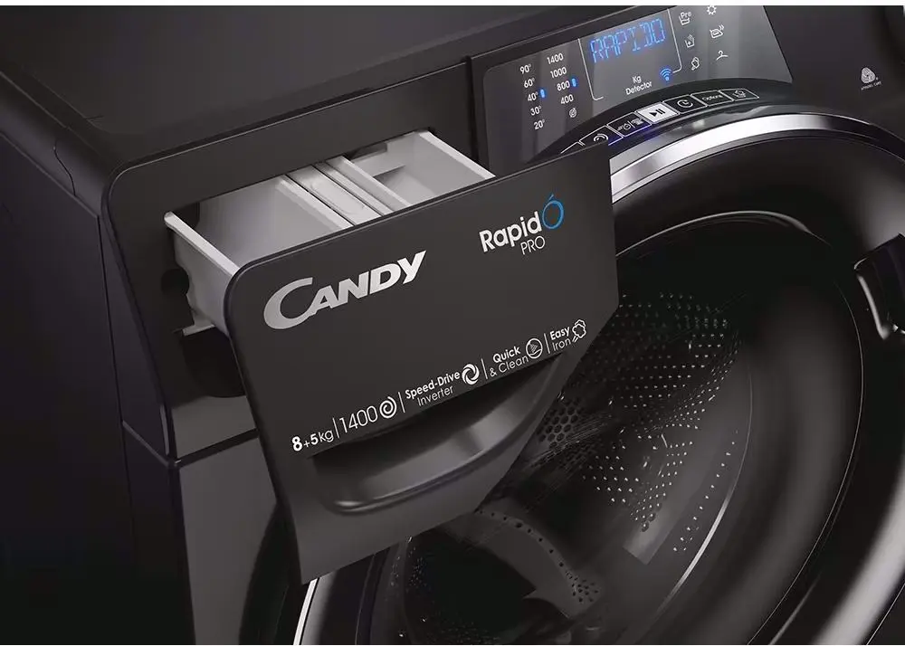 Maşină de spălat rufe Candy RPW4856BWMBCB-S, negru