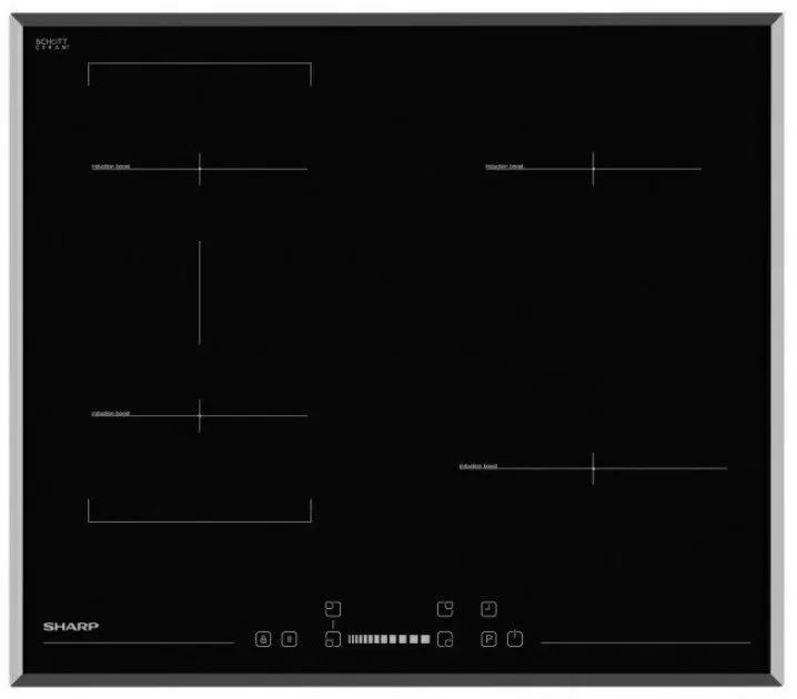 Индукционная панель Sharp KH6I27CS00EU, черный