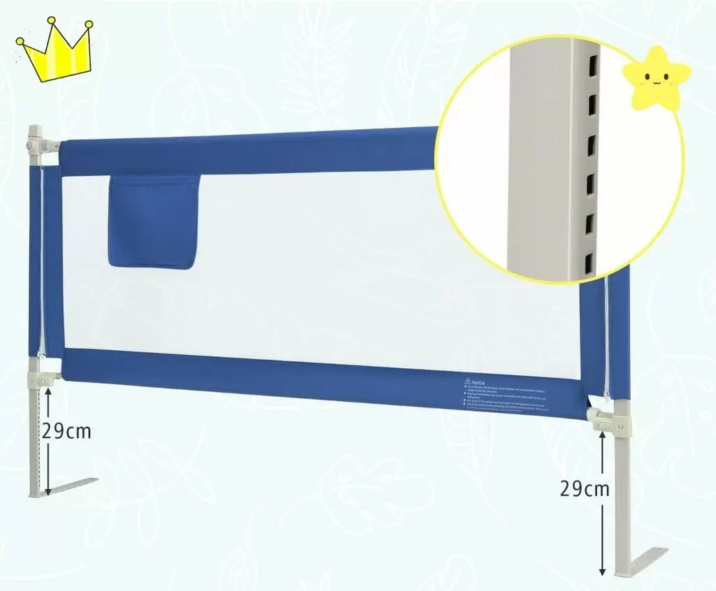 Бортик в кроватку Costway BS10025BL, синий