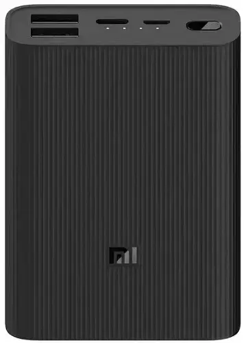 Acumulator extern Xiaomi Mi Power Bank 3 Ultra Compact, 10000mAh, negru